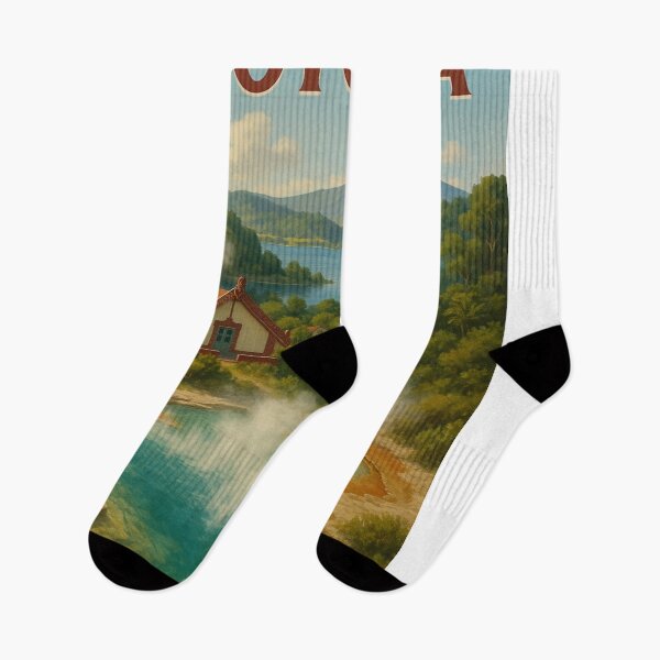Item preview, Rotorua Hot Spring with Māori Architecture and Mountain View designed and sold by Aryabek.