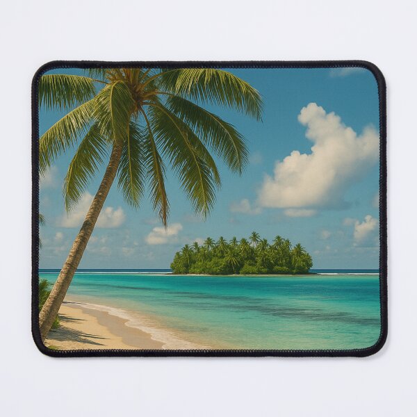 Item preview, Palm-Fringed Beach and Lagoon – Cook Islands designed and sold by Aryabek.