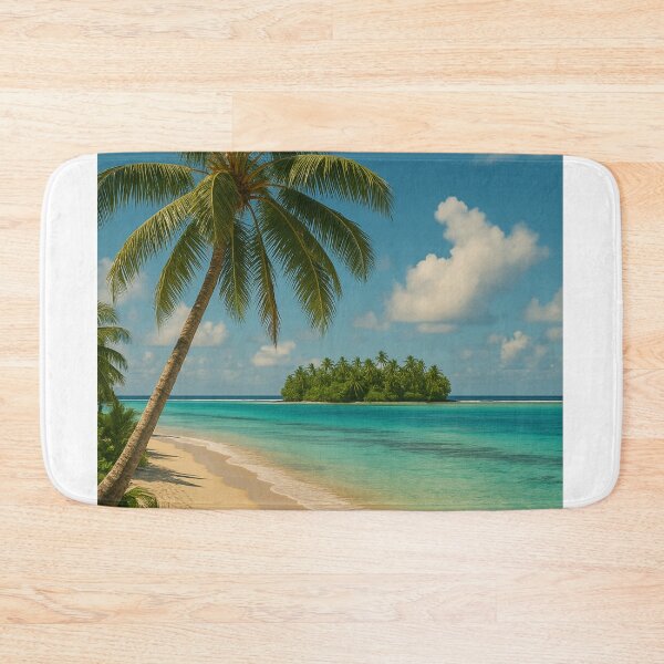 Item preview, Palm-Fringed Beach and Lagoon – Cook Islands designed and sold by Aryabek.