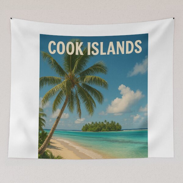 Item preview, Palm-Fringed Beach and Lagoon – Cook Islands designed and sold by Aryabek.