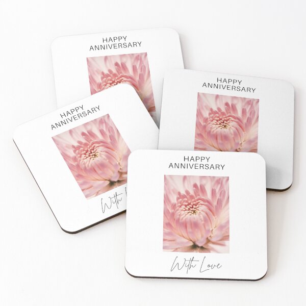 Item preview, HAPPY ANNIVERSARY CARD, FLORAL, PINK FLOWER designed and sold by AASparksDesigns.