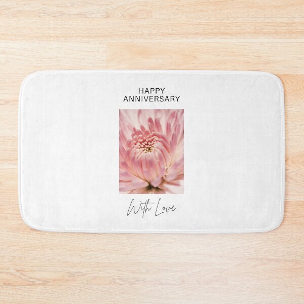 Item preview, HAPPY ANNIVERSARY CARD, FLORAL, PINK FLOWER designed and sold by AASparksDesigns.