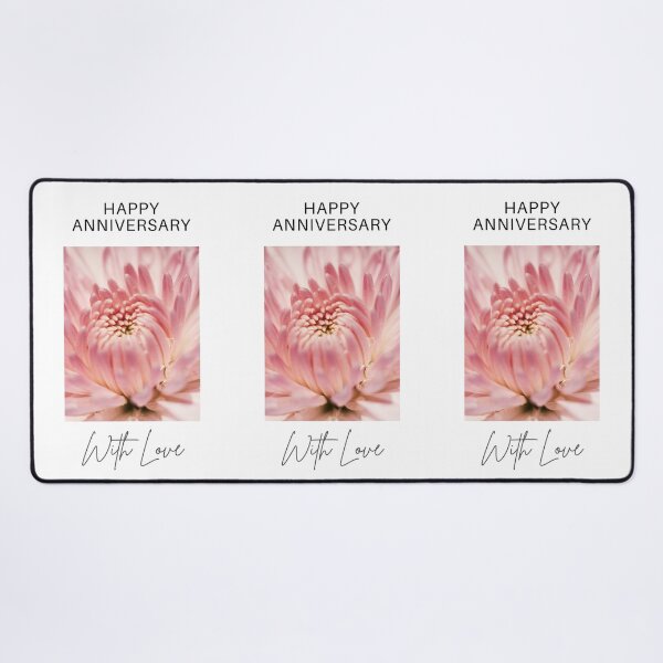 Item preview, HAPPY ANNIVERSARY CARD, FLORAL, PINK FLOWER designed and sold by AASparksDesigns.