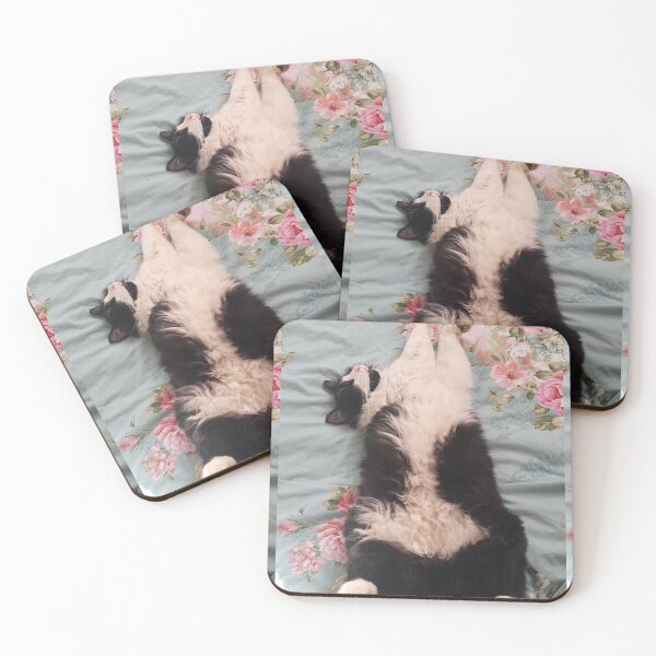 Item preview, Tuxedo Cat Funny Cute Sleeping and Air-Kneading designed and sold by Sarah  Rajkotwala.