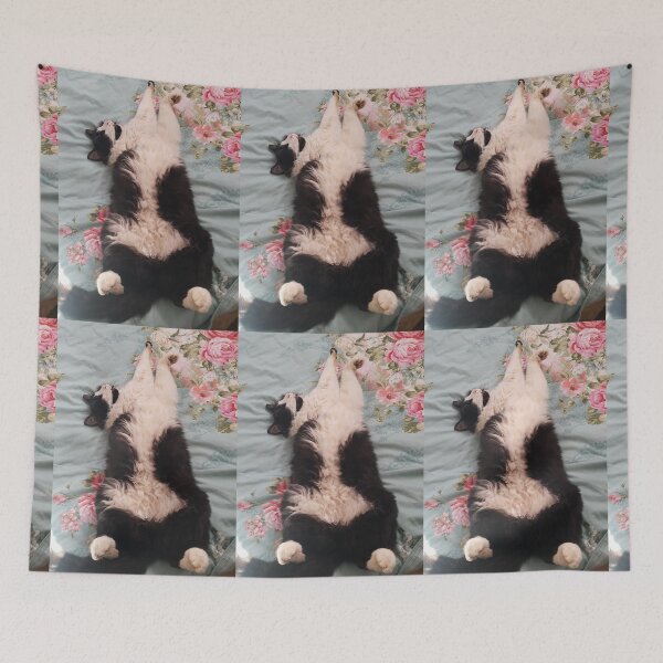 Item preview, Tuxedo Cat Funny Cute Sleeping and Air-Kneading designed and sold by Sarah  Rajkotwala.