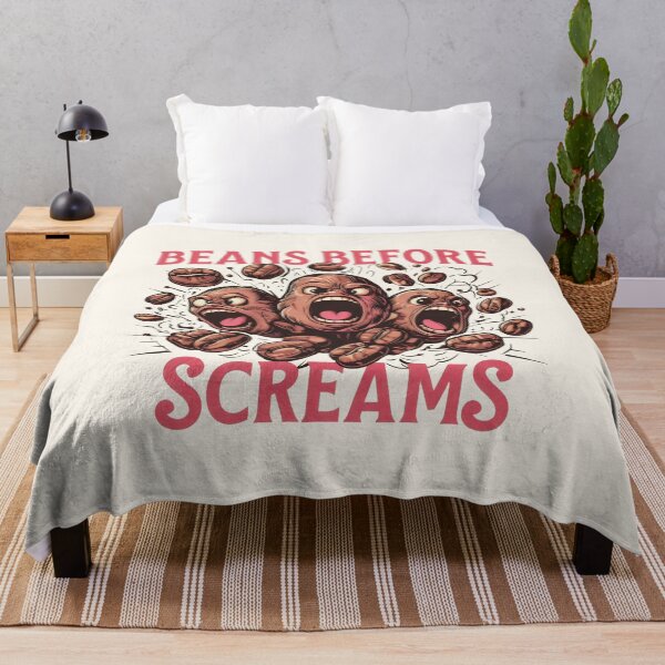 Item preview, Beans Before Screams Funny Coffee Quotes designed and sold by DemureArtsy.