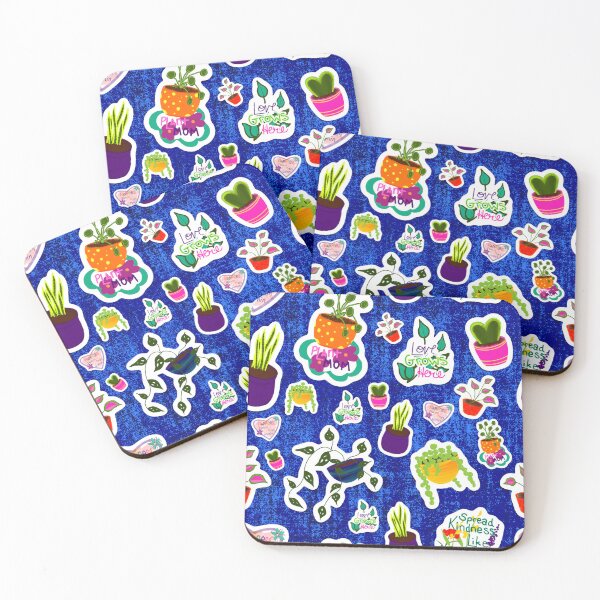 Item preview, Plant Lovers - textured blue designed and sold by MamasNatureArt.