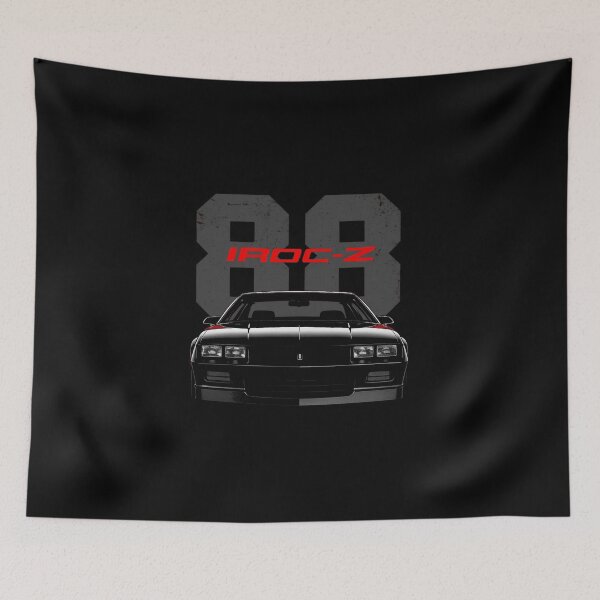 Item preview, 1988 Camaro IROC-Z Front View – Bold Black Muscle Car  designed and sold by TheArtOfCar.