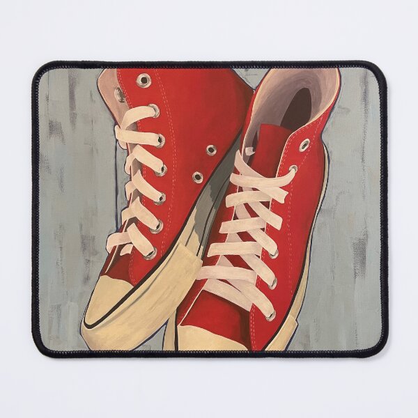 Item preview, Red High Tops with Wooden Floor designed and sold by artthatrocks.