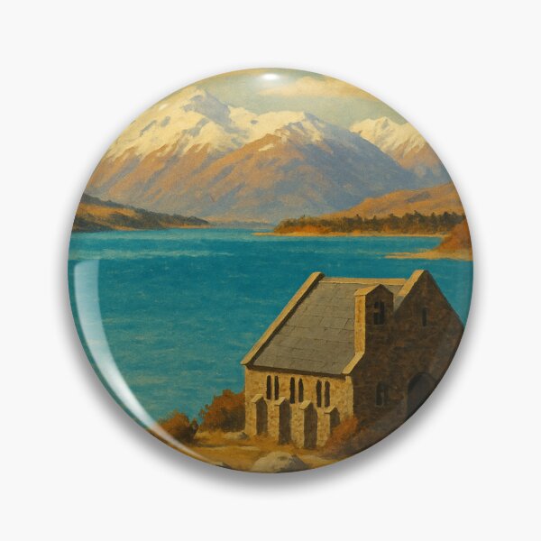 Item preview, Lake Tekapo with Church and Southern Alps designed and sold by Aryabek.