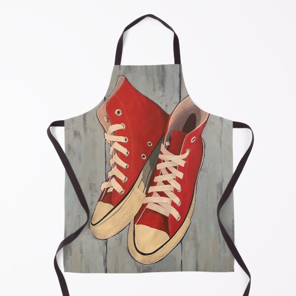 Item preview, Red High Tops with Wooden Floor designed and sold by artthatrocks.