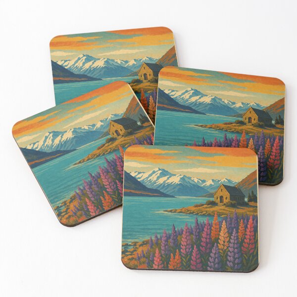 Item preview, Lupin Bloom at Lake Tekapo – Canterbury Landscape designed and sold by Aryabek.