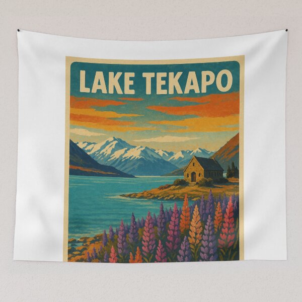 Item preview, Lupin Bloom at Lake Tekapo – Canterbury Landscape designed and sold by Aryabek.