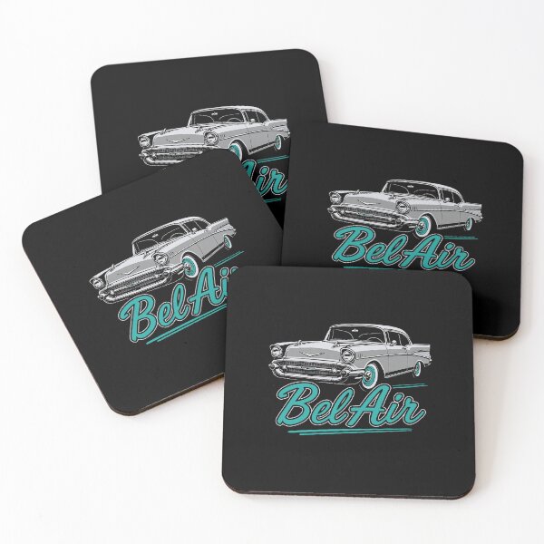 Item preview, 1957 Chevy Bel Air Classic Car Illustration – Retro Chrome & Teal  designed and sold by TheArtOfCar.