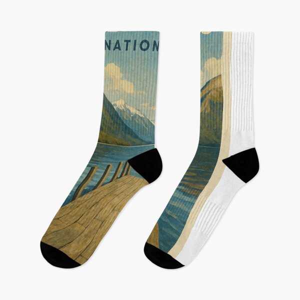 Item preview, Nelson Lakes National Park with Wooden Jetty – Nelson-Tasman designed and sold by Aryabek.