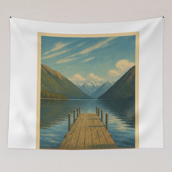 Item preview, Sunset Calm at Nelson Lakes National Park – South Island designed and sold by Aryabek.