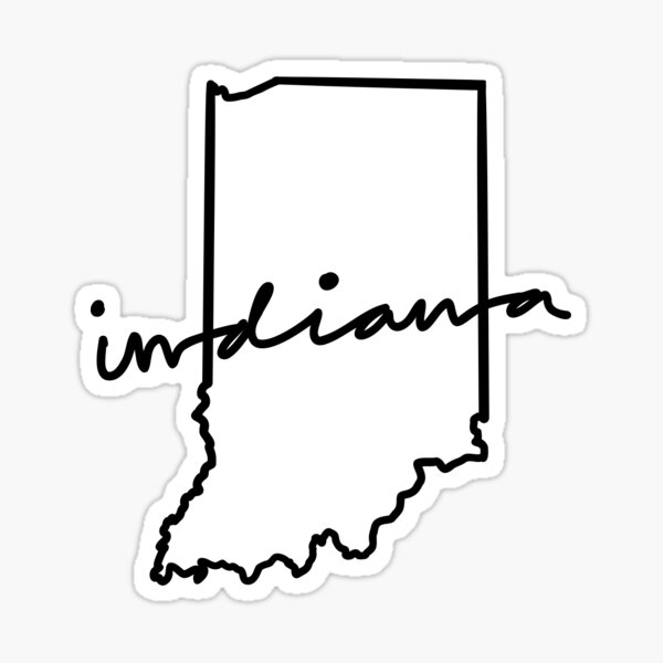 Item preview, Indiana State Outline designed and sold by Designs by Had.