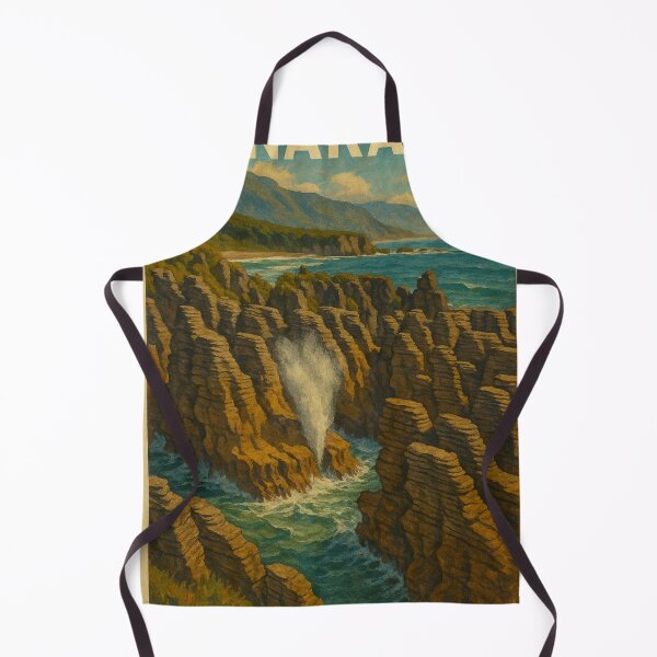 Item preview, Punakaiki Blowholes at Pancake Rocks – Paparoa Coast designed and sold by Aryabek.