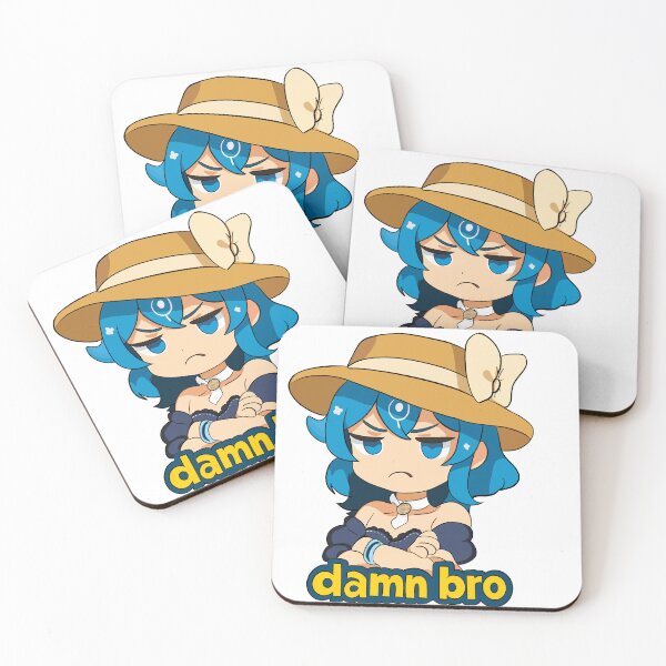 Item preview, Bao Mario Party Style Sticker "damn bro" designed and sold by Fresh Oshi Pressed.