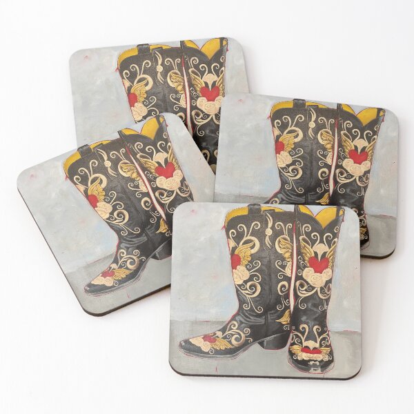 Item preview, Fancy Ladies Western Boots with Grey Background designed and sold by artthatrocks.