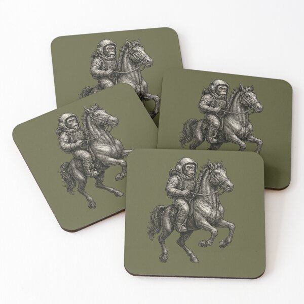Item preview, Cosmic Primate Rider – Monochrome designed and sold by denis90ch.