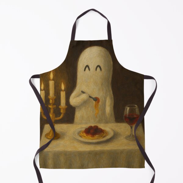 Item preview, Ghost Eating Spaghetti Oil Painting designed and sold by heathermcneil99.