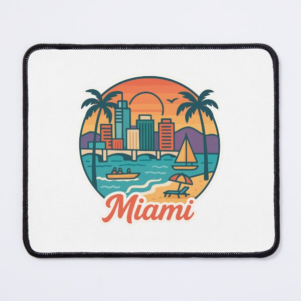 Item preview, Miami Florida Retro Sunset – Colorful Beach City Design designed and sold by CircinusStore.