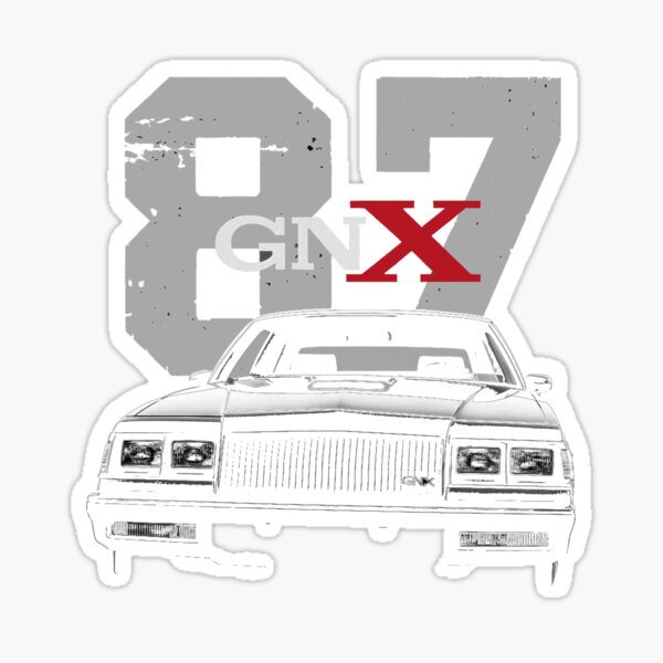 Aperçu de l'œuvre Buick GNX 1987 : vue de face – Muscle Car américain classique créée et vendue par TheArtOfCar.