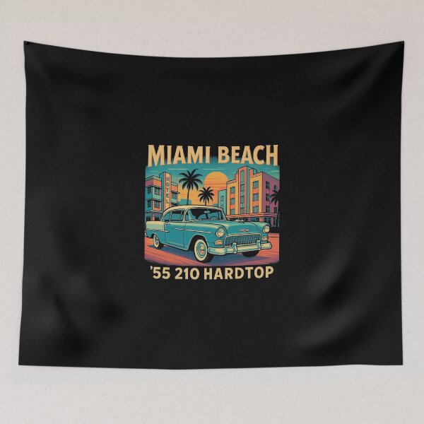 Item preview, 1955 Chevy 210 Hardtop Miami Beach Retro Art – Classic Car and Art Deco  designed and sold by TheArtOfCar.