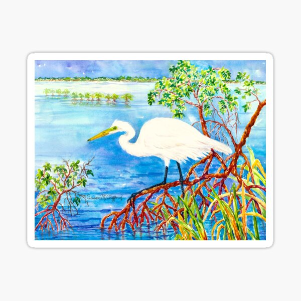 Item preview, Mangrove Egret designed and sold by susan-clifford.