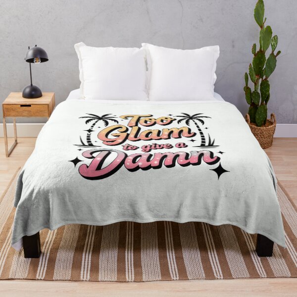 Item preview, Too Glam to Give a Damn Sassy Summer Quote designed and sold by Jollys-ArtShop.