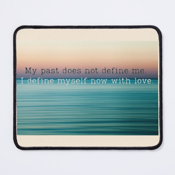 Item preview, I Define Myself Now with Love" - Inspirational Quote Over Calm Water and Rosy Sky designed and sold by LUV963.