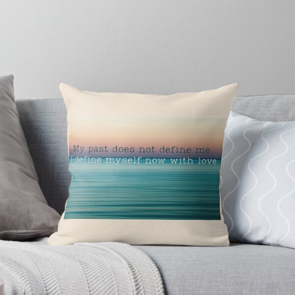 Item preview, I Define Myself Now with Love" - Inspirational Quote Over Calm Water and Rosy Sky designed and sold by LUV963.