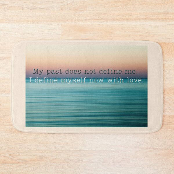 Item preview, I Define Myself Now with Love" - Inspirational Quote Over Calm Water and Rosy Sky designed and sold by LUV963.