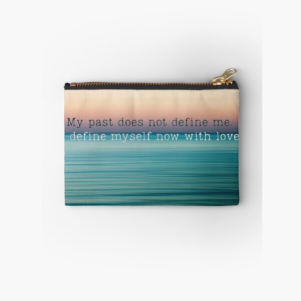 Item preview, I Define Myself Now with Love" - Inspirational Quote Over Calm Water and Rosy Sky designed and sold by LUV963.