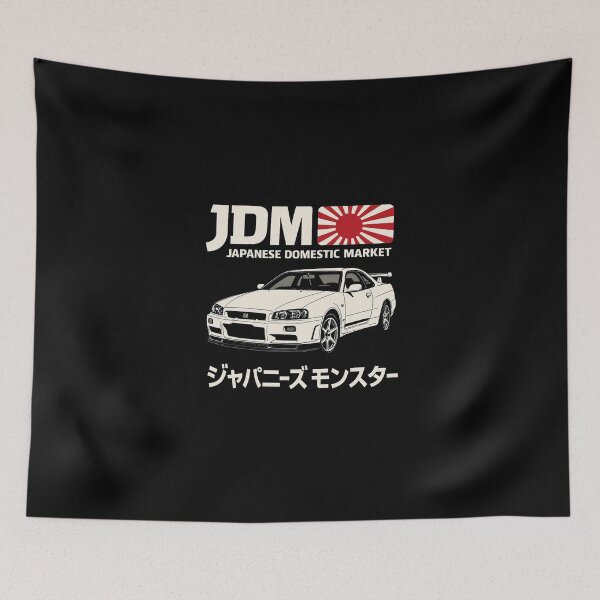 Item preview, JDM R34 Skyline – Japanese Monster Retro Tuner Car  designed and sold by TheArtOfCar.