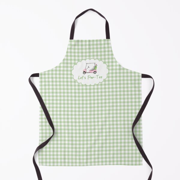 Item preview, Pink and Green Plaid Golf Cart Watercolor designed and sold by Magnolia Valley Art.