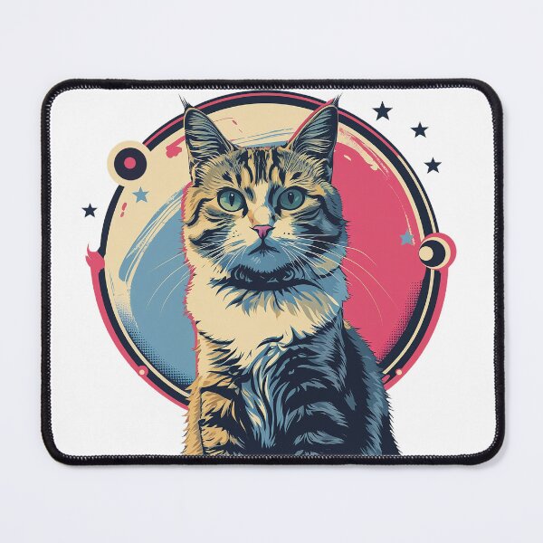 Item preview, Vector art illustration of a cheerful, fluffy cat |FOR PET LOVERS| Cats Not only funny, but They can also be handsome. designed and sold by Barkotee.