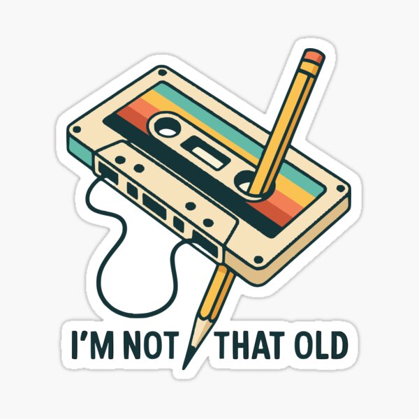 Item preview, Retro cassette with pencil designed and sold by Design24-7.