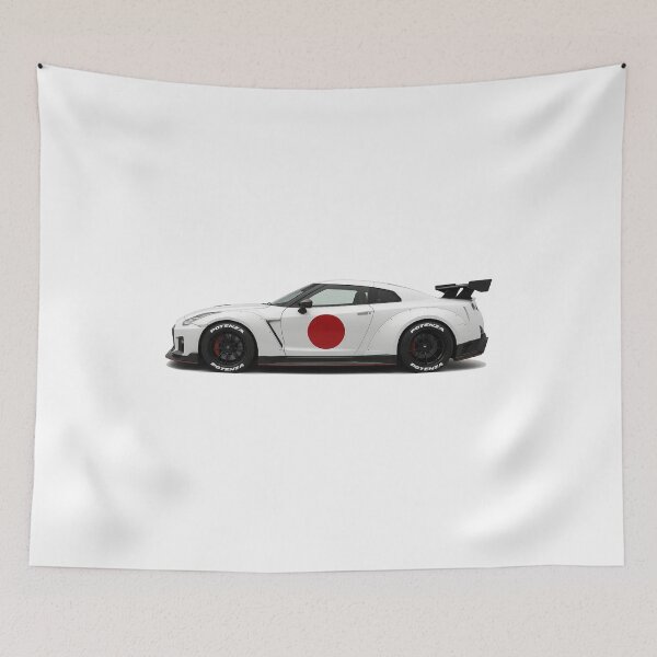 Item preview, JDM Nissan GT-R R35 with Japanese Flag Livery designed and sold by TheArtOfCar.