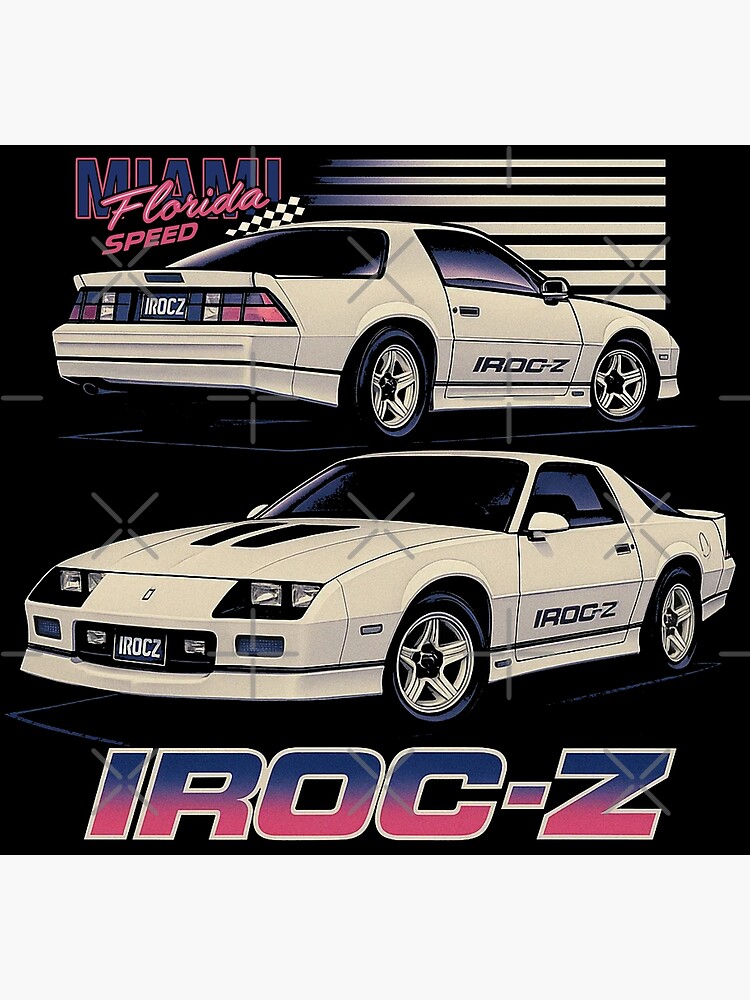 Retro 80s White IROC-Z Camaro – Miami Speed Muscle Car 
