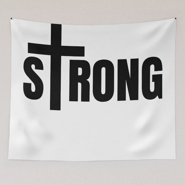 Item preview, Strong Cross God | Christian Faith Strength Religious Design designed and sold by highflycrafts.
