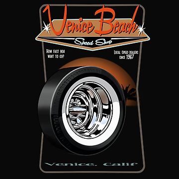 Artwork thumbnail, Venice Beach Speed Shop – Vintage Pie Crust Cheater Slick & Chrome Reverse Steel Wheel by Venice Beach Speed Shop