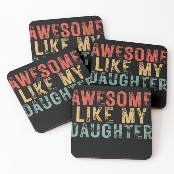 Aperçu de l'œuvre Awesome Like My Daughter Funny Father’s Day créée et vendue par ABMO-store.