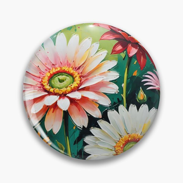 Item preview, Abstract Gerberas Painting designed and sold by KiwiArtistDK.