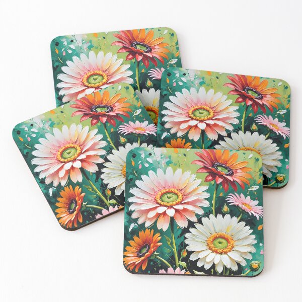 Item preview, Abstract Gerberas Painting designed and sold by KiwiArtistDK.