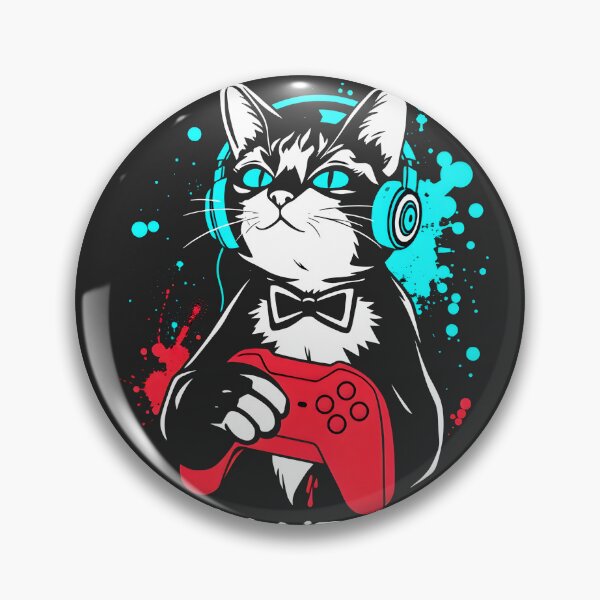 Item preview, Achievement Unlocked Social Life Lost Cat Design designed and sold by FoxyJags.