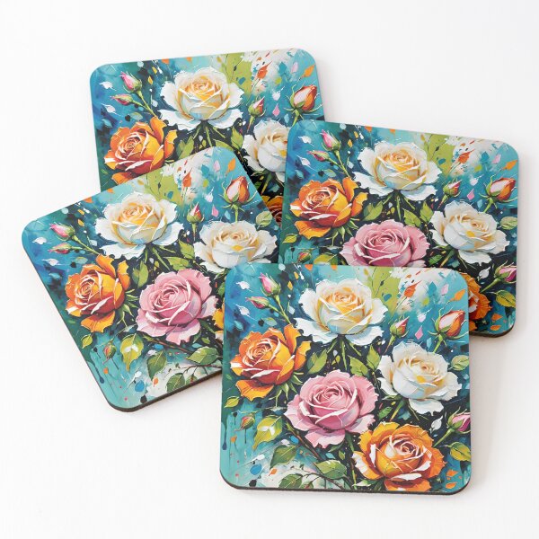 Item preview, Abstract Roses Painting designed and sold by KiwiArtistDK.
