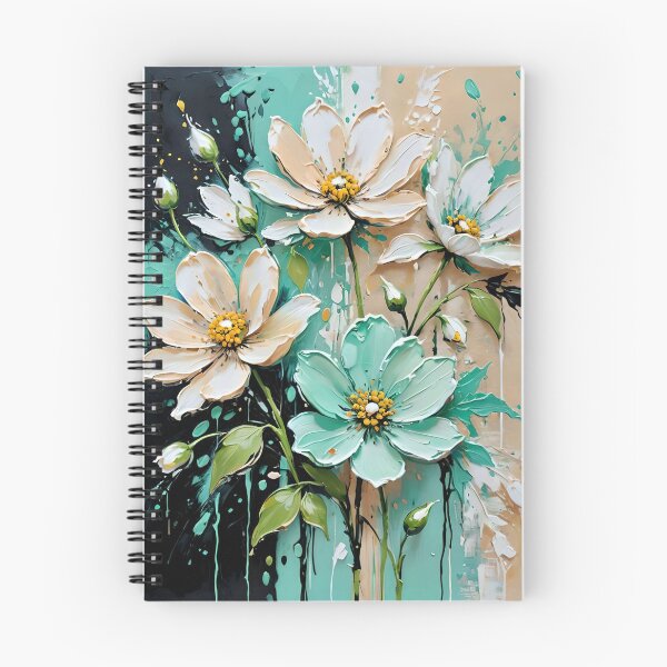Item preview, Abstract Green Flowers Painting designed and sold by KiwiArtistDK.