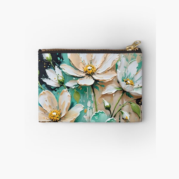 Item preview, Abstract Green Flowers Painting designed and sold by KiwiArtistDK.
